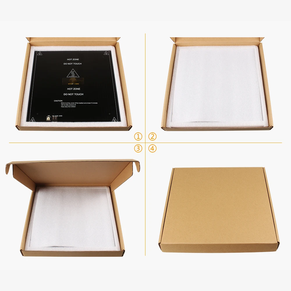 Parte mm Substrato de Alumínio Cama de Calor Quente 220 310 410 mm Ender3 Cama Aquecida 24v Placa de Viveiro Preto com Cabo 3dsway 3dprinter - Imagem 5