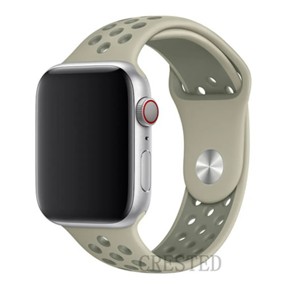 Спортивный ремешок для apple watch band 44 мм/40 мм apple watch 5 4 band iwatch band 5 42 мм/38 мм correa браслет ремень 3 Аксессуары для часов - Цвет ремешка: Fog Vintage Lichen34