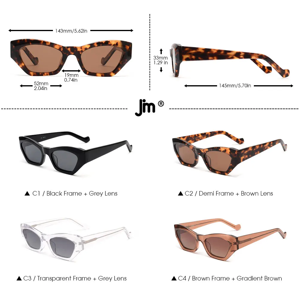 2021 Acetate Frame Cat Eye Women Sunglasses Polarized Brand Designer Ladies Shades UV400