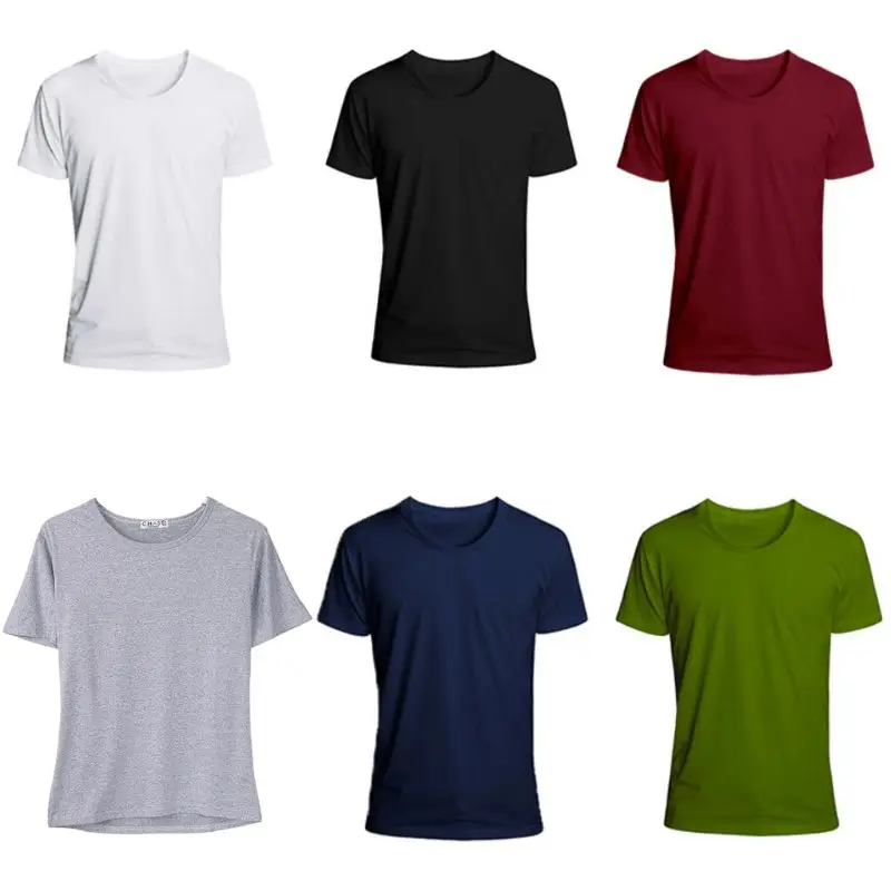 

Mens Trendy Short Sleeve T-Shirts Classic Basic Solid Color Workout Sports Blouse Casual Slim Fit O-Neck Pullover Tops