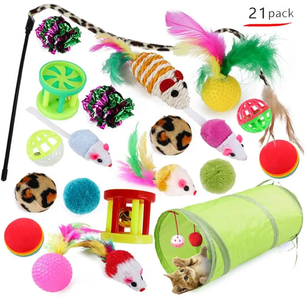 

Pets Cat Toys Mouse Shape Balls Shapes Kitten Love New Pet Toy 21 Set Cat Channel Funny Cat Stick Mouse Supplies Value Bundle