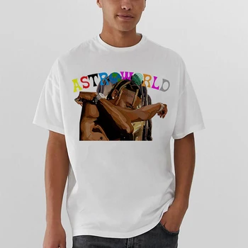 

2020New Fashion Hip Hop T Shirt Men/Women Travis Scotts ASTROWORLD Harajuku Homme Tee Shirt Art Men Shirt Camiseta De Hombre