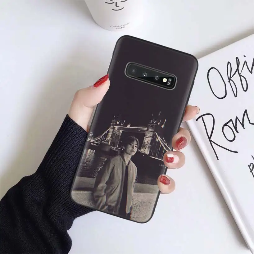 Kpop Ким V Taehyung чехол для samsung Galaxy S10+ Plus Lite Note 10 9 8 S9 S8 J4 J6+ Plus S7 S6 черный чехол для телефона