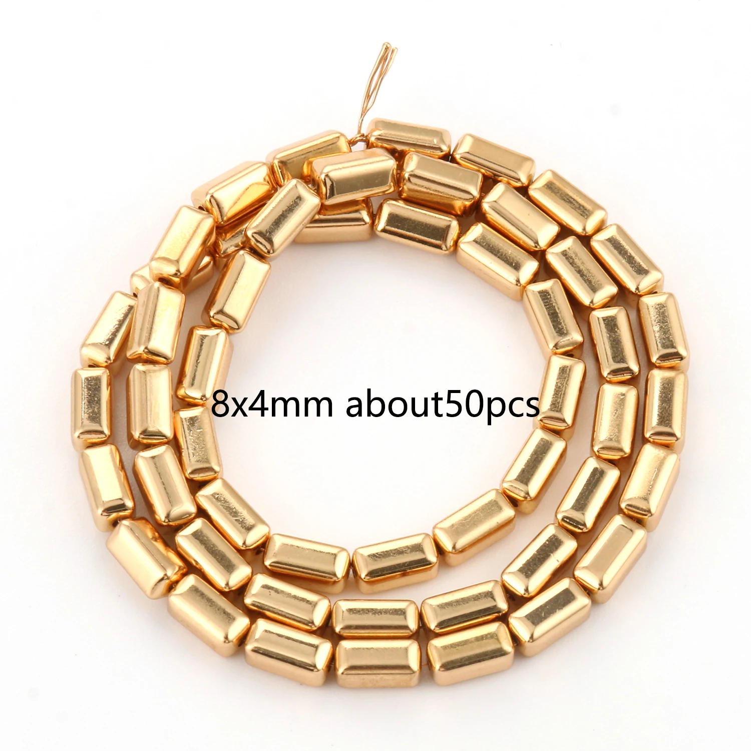 Gold Plated Hematite Gravel Spacer Beads