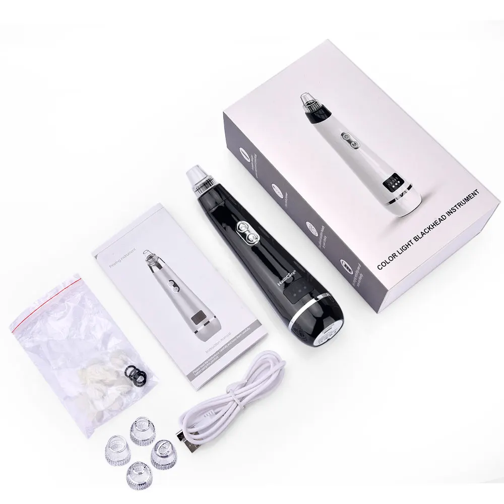 Aspirador de pó Cuidados com a Pele Blackhead Sucção Poros Facial Cravo Acne Remoção Ferramentas 3 Cores Luz Fóton Rejuvenescimento 17 fóton rejuvenescimento cuidados com a pele