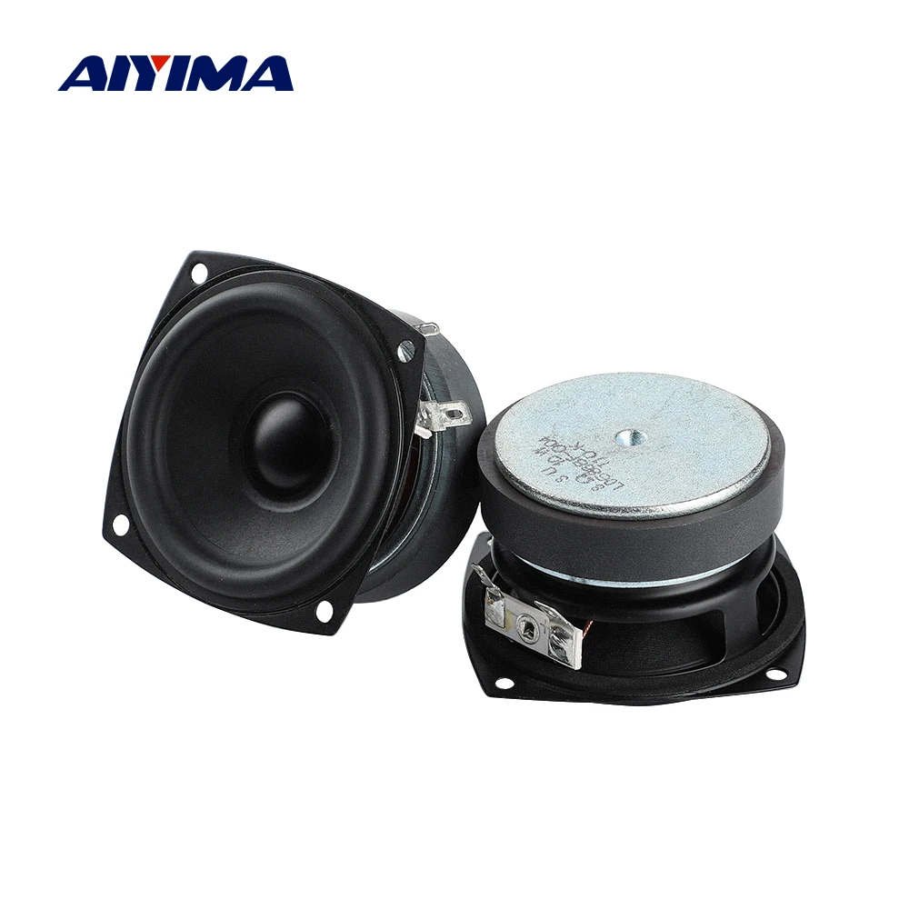 AIYIMA 2Pcs 2.5 Inch Portable Full Range Speaker 8 Ohm 30W Audio Loudspeaker Home Theater Wool Fiber Cone For Bluetooth | Электроника