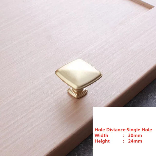 Handles Drawer Cabinet Furniture Kitchen Handles for Cabinet Knob Door Drawer Furniture Kitchen Pearl Golden Simplicity Hardware B1-Single hole