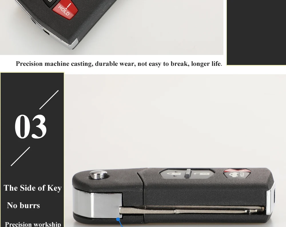 Keyforkess 10 pz/lotto 3/4 Bottoni di Vibrazione Pieghevole Chiave A Distanza Borsette Auto Caso Della Copertura Fob Per Mazda 3 5 6 CX5 CX7 CX9 RX8 - Hd29e2c9bcbac40058633b848f7f3d92dD