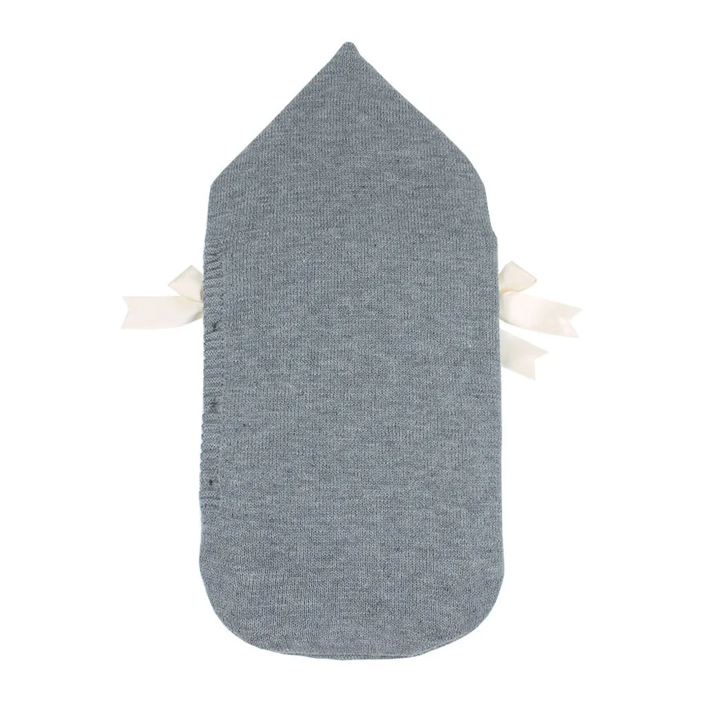 Envelopes for Newborns Five Star Knitted Sleeping Bag Autumn Winter Grey Button Up Infant Baby Swaddle Wrap Sleep Sacks Blanket