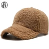 FS à la mode rue coréenne solide coupe-vent laine Teddy Baseball chapeaux pour femmes hommes chaud automne hiver blanc agneau visage Chapeau Chapeau ► Photo 1/6