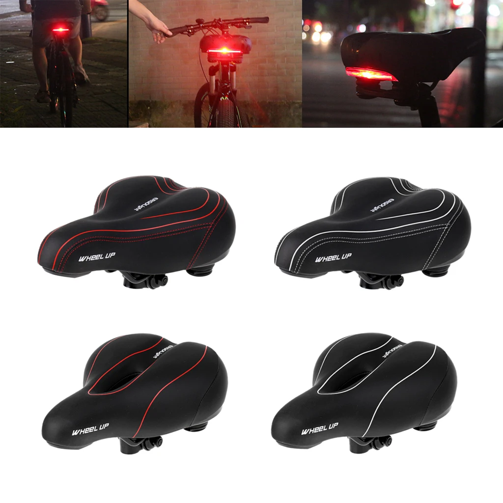 

Tail Warning Light Bicycle Saddle MTB Mountain Bike Rode Bicycle Seat Cushion Shock Resistant Hollow/Solid Bicycle Parts