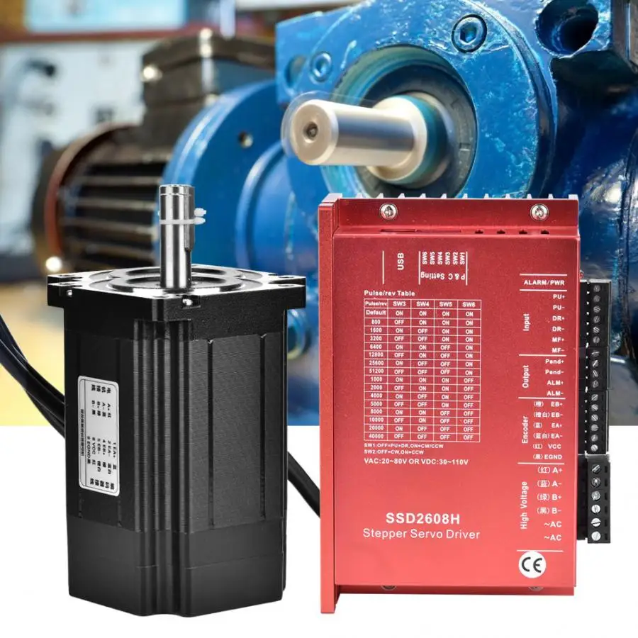 

YK286EC118A1 8N.m Closed Loop Stepper Motor kits 86mm Nema34 Closed Loop Stepper Motor with DC Motor Driver SSD2608H