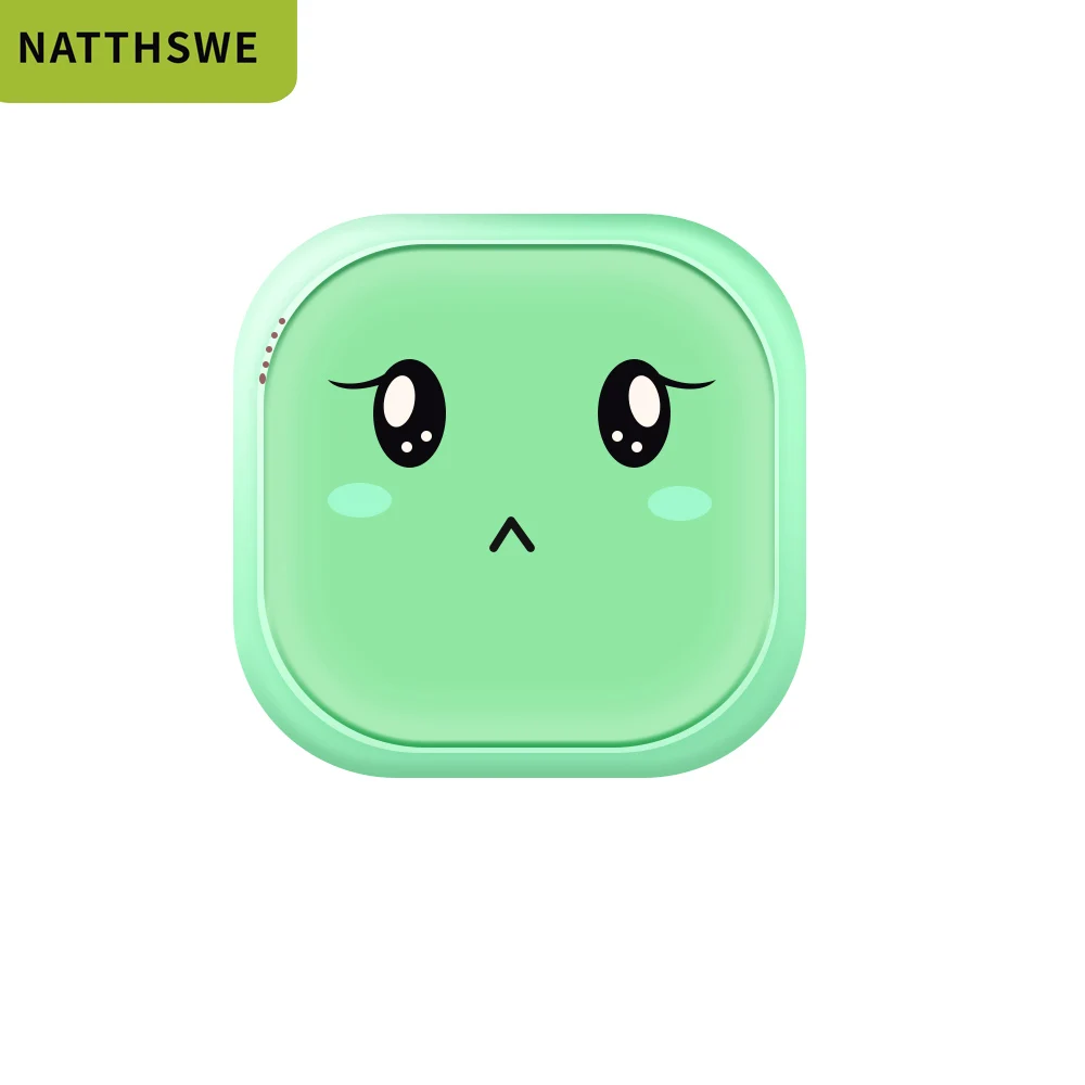 NATTHSWE 10000 мАч Мобильный Внешний аккумулятор 3 в 1 грелка для рук инструмент для красоты Зарядка сокровище портативный внешний аккумулятор для huawei - Цвет: Зеленый