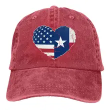 Бейсбольная кепка из джинсовой ткани для мужчин и женщин, с флагом США, сердце, Кепка водителя грузовика