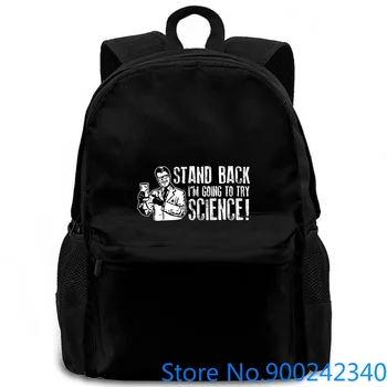 

Stand Back Im Going Try Science Lab Geek Nerd Birthday Black women men backpack laptop travel school adult student