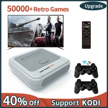 Süper konsolu X Pro 4K HD Retro oyun konsolu PSP/PS1/DC/N64, video oyunu konsolu 50000 + oyunlar, KODI, destek 2 oyuncu