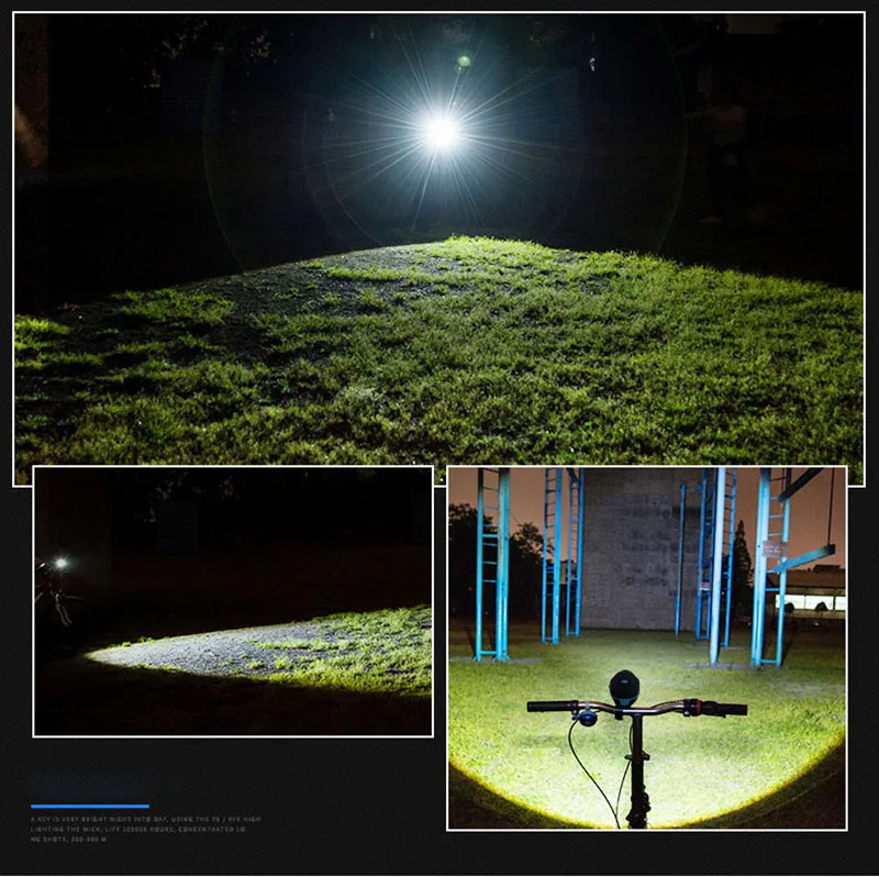USB ReChargeable Bicycle Bell Flashlight Bike Horn Light Headlight Cycling Multifunction Ultra Bright Electric Loud Horn Bell