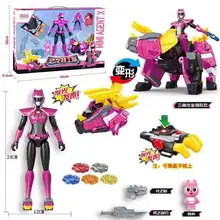 

2021 MiniForce Transformation Action Figure Toys Agent Toys X Volt Semey Air Force With Small Kids Toys For Boys Gifts pink