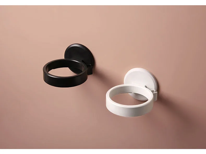 Bathroom hair dryer rack