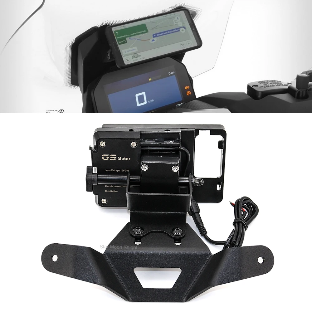 

Motorcycle GPS/SMART PHONE Navigation GPS Plate Bracket Adapt Holder Black FOR BMW C400GT C 400 GT C400 GT