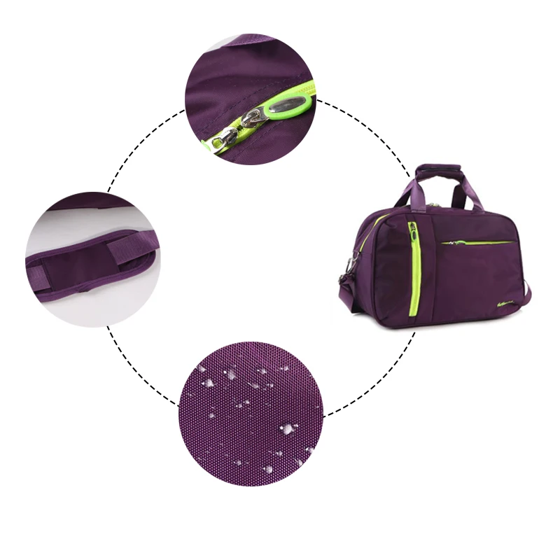 Wobag Мужская портативная дорожная сумка для путешествий, нейлоновая Повседневная одноцветная сумка для багажа, сумка-тоут, водонепроницаемая Женская дорожная сумка