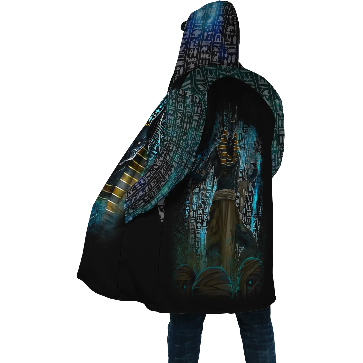 Winter Herren Mit Kapuze mantel Alte Ägypten Augen Von Horus 3D Druck Fleece wind breaker Unisex Casual Dicke Warme Kapuze mantel PF20 – Detail 32