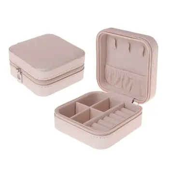 

Portable Jewelry Box Storage Organizer Zipper Portable Women Display Travel Case OCT998
