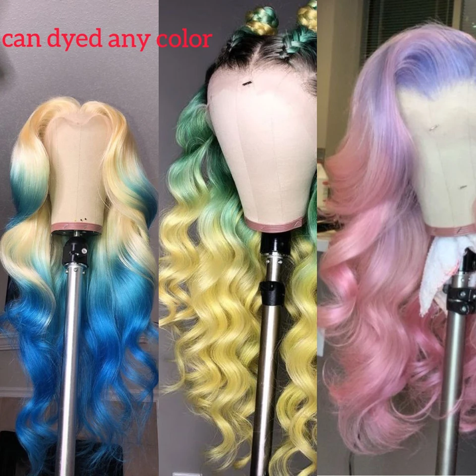 Светлые 613 цвета человеческие волосы парики 13*6 кружева передние человеческие волосы парики с волосами младенца для женщин перуанские Remy прямые отбеленные узлы