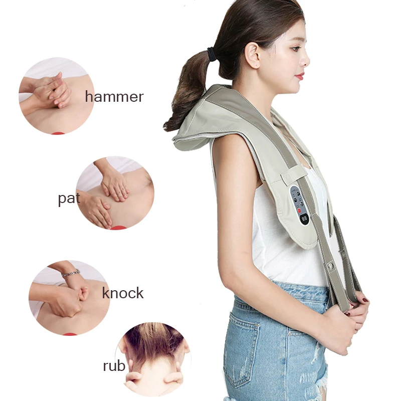 

U Shape Electric Multi-function Neck Massager Pain Neck Shoulder Tapping Massager Shawls Portable Home Knocks Cervical Massage