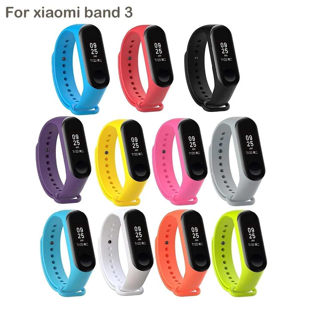 Спортивный мягкий силиконовый ремешок для часов mi band 4 3 ремешок для спортивных часов ремешок для часов mi 4 3 Аксессуары для часов Ремешки для часов
