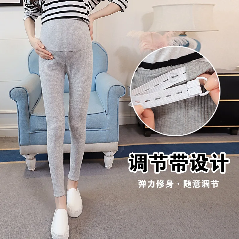 

Pregnant Women Pants 2019 New Style Spring And Autumn Abdominal Support Versatile Outer Wear Leggings for Pregnant Woman Fashion