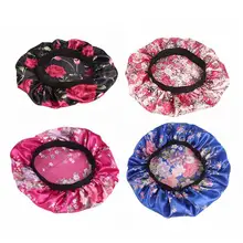 4 шт Цветочная Ночная Кепка широкая сторона атласный Чепчик для сна выпадение волос Кепка s химиотерапия Уход за волосами шапочки бини с мягкой резинкой