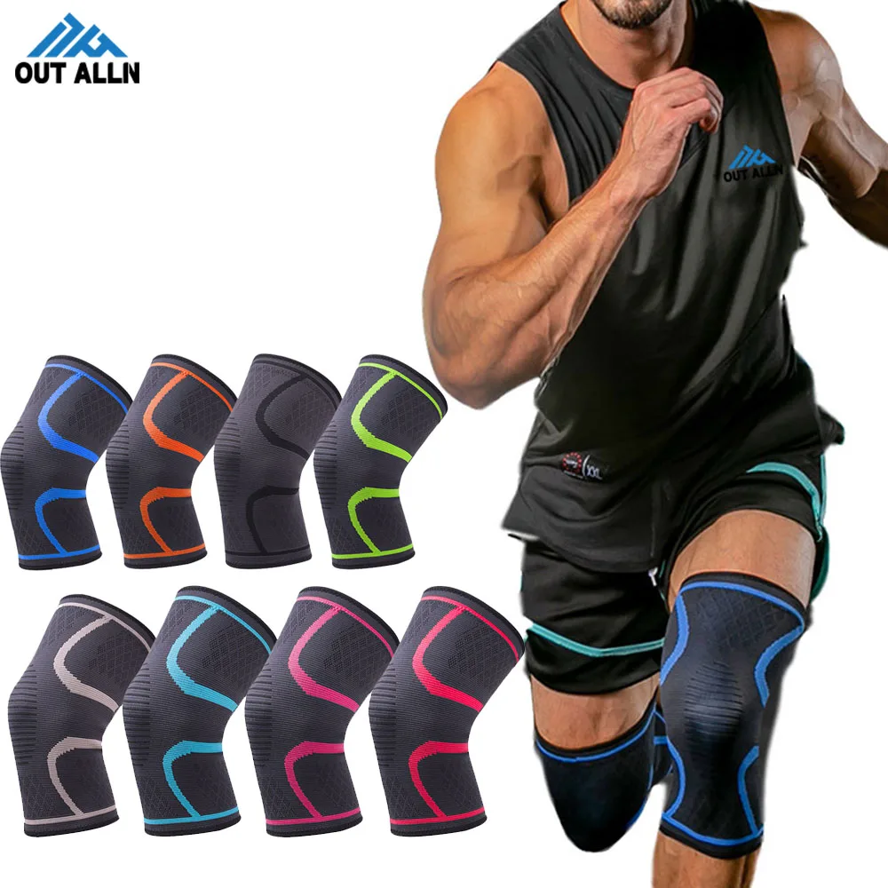 OUTALLIN 1 шт. спортивный компрессионный наколенник эластичный нейлон фитнес наколенники Подтяжки Спорт протектор рукав для бега Велоспорт