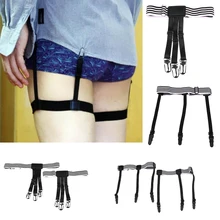 2 пары смешанных партий полосатые невидимые рубашки держателей в штанах подвязки пояса запорные зажимы подтяжки