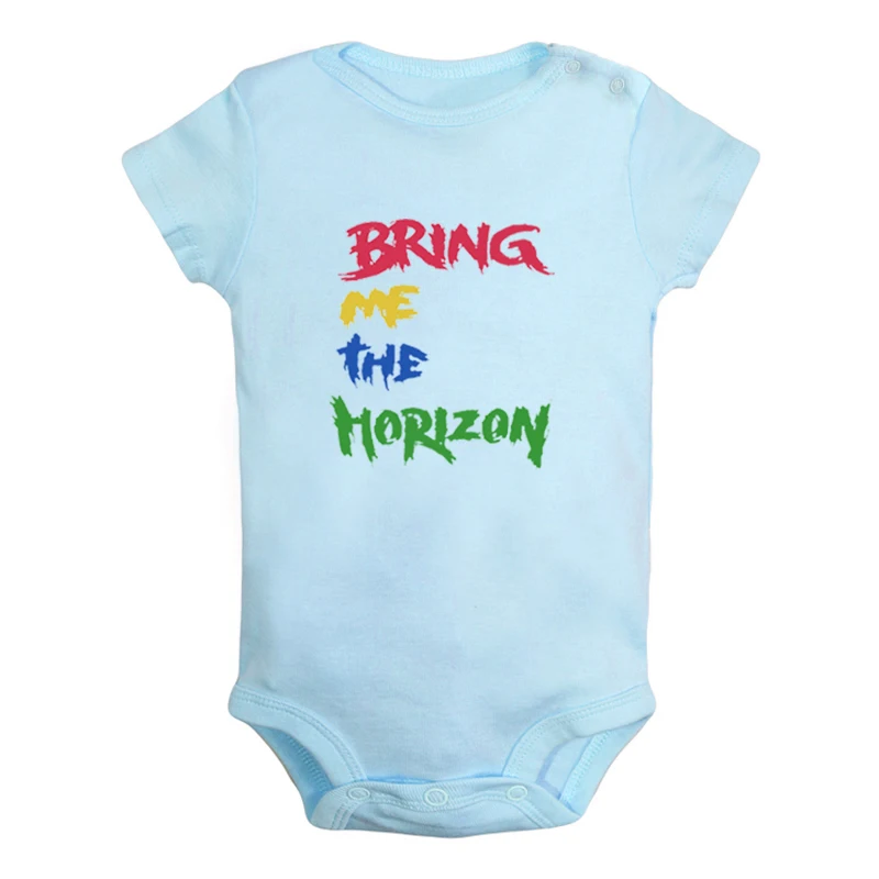 Bring me The horizon/костюм в стиле панк-рок для новорожденных мальчиков и девочек, Униформа-комбинезон с принтом