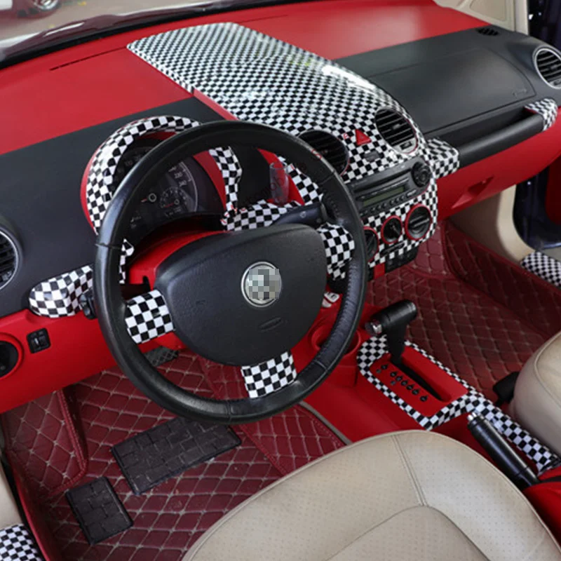 Für VW volkswagen beetle 2003-2010 schwarz carbon fiber Innen auto navigation bedienfeld klimaanlage steckdose abdeckung trim – Detail 4