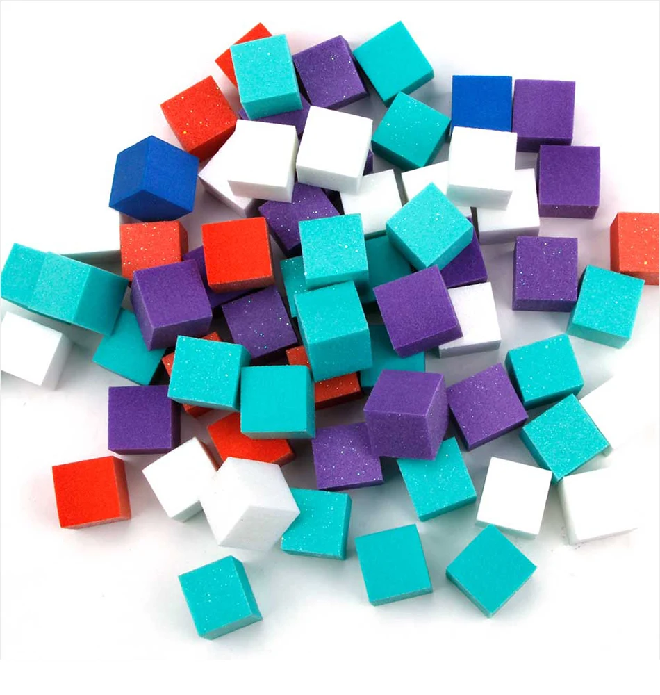 1 Bag Nail File Buffer Mini Irregular Colorful Sanding Sponge Grinding Polishing Nail Art Block Manicure Salon DIY Polish Tool