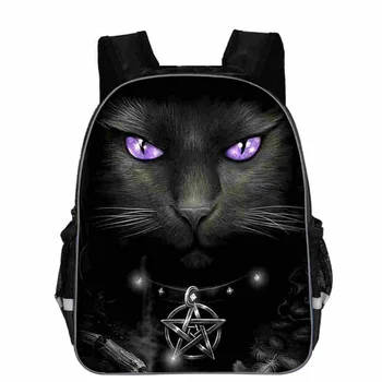 

New Witching Hour Backpack Black Cat For Teenagers Boys Girls Toddler Animal Kid School Book Bags Men Women Rock Mochila Bolsa