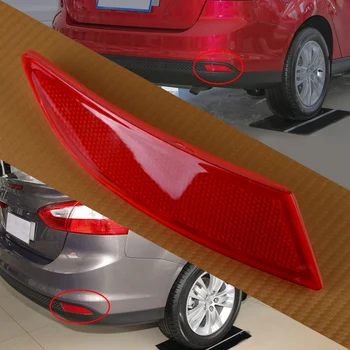 

beler Car Red Plastic Right Rear Bumper Reflector 19x4.2cm Fit For Ford Focus BM51515BOAE 2012-2013 2014 2015