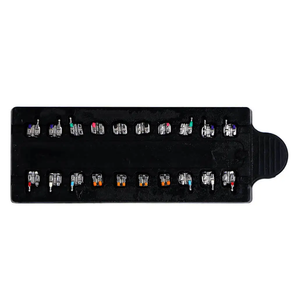 Orthodontic Brackets 1 Pack Metal Mini Roth Slot 022 345 3 Hooks Dental Braces For Teeth MBT 018 Dentist Materials Dentistry