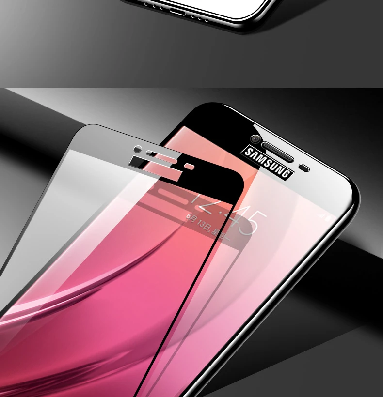 3D полное покрытие из закаленного стекла для samsung Galaxy A7 A3 A5 на S7 S6 A7 A8 A6 A5 Защитная пленка для экрана
