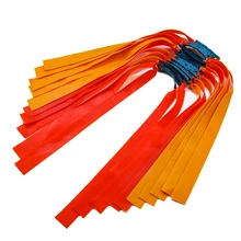 10PCS Powerful Flat Rubber Band for Slingshot Hunting 1mm High Elasticity Outdoor Sports Catapult Fishing Shooting Accessories