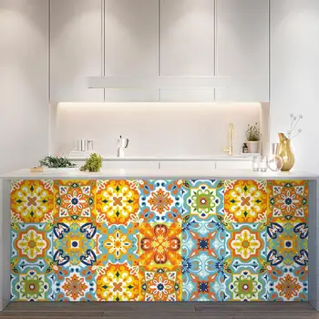 24pcs Modern Simplicity Waterproof Tiles Mosaic Wall Sticker Kitchen Bathroom Adhesive Decor for Tile Wall Floor Cabinet Drawer