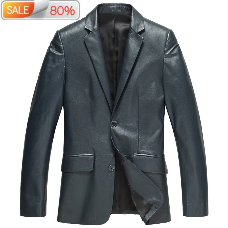 

100% Sheepskin Coat Genuine Jacket Men Spring Fall Mens Leather Blazers Jackets Veste Cuir Homme 13J1310 B22412