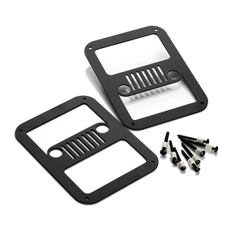 

Rear Tail Lights Black Light Guard For 2007-2018 Jeep Wrangler Jk Unlimited( Tail Light ) Cover 1 Pair