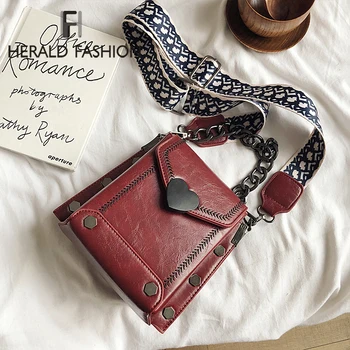 

2020 New Mini Handbags Women Fashion ins Ultra Fire Retro Wide Shoulder Strap Messenger Bag Purse Simple Style Crossbody Bags