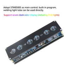 IN14 DC 12V 1A STM8S005 Control Nixie Tube RGB LED Digital Clock Module Kit DIY PCBA Circuit Board with Acrylic Shell 11V-13V