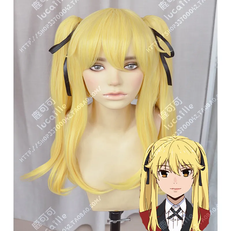 Kakegurui-Mary-Saotome-Meari-Blonde-Ponytail-Hair-Heat-Resistant-Cosplay-Costume-Wig-Silk-Ribbon-Wig-Cap (1)