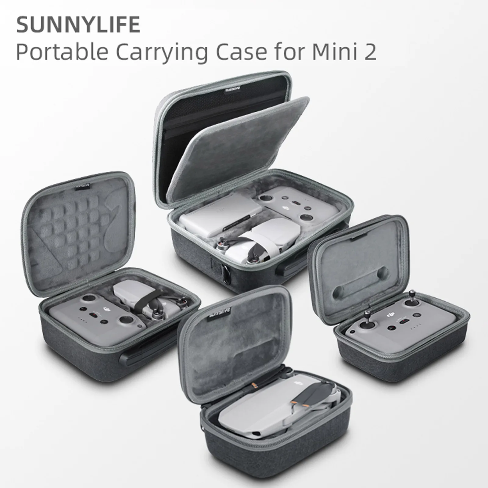 SUNNYLIFE-Bolsa de almacenamiento a prueba de golpes, portátil, organizador de Estuche de transporte con correa para el hombro, Compatible con DJI Mavic Mini 2