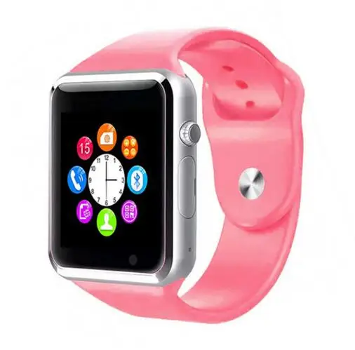 Розовый A1 наручные часы Bluetooth Смарт часы спортивные Шагомер с сим-камерой Smartwatch для Android телефона PK GT08 DZ09 Q18 Y1 V8 Reloj - Цвет: Розовый
